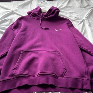 Nike Purple Hoodie with White Swoosh